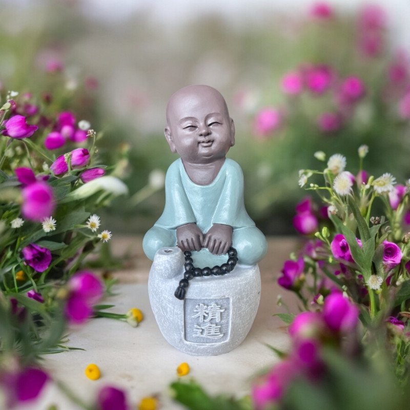 Progression - Statue Bouddha Porte-Encens Bonze Sérénité