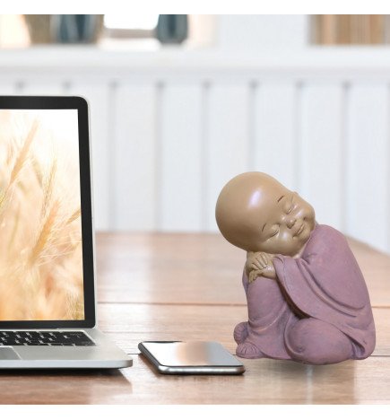 Statue Bébé Bouddha Rose Recueillement
