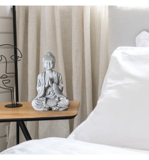 Statue Bouddha en Méditation Grise