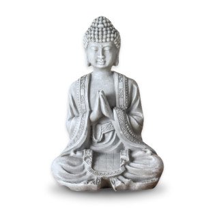  sculpture bouddha grise apportant une touche d’élégance et de sérénité à la maison