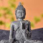 Statue Bouddha en Concentration Grise Statue Bouddha en Concentration Grise