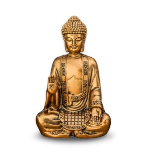  statue dorée dans un intérieur moderne pour une touche d’élégance et de sérénité