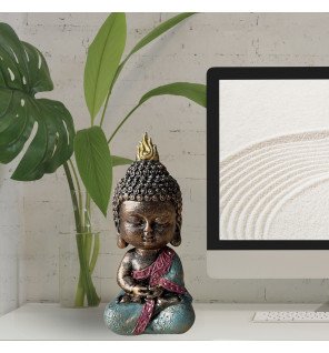  statue bébé bodhi dans un salon lumineux pour une atmosphère apaisante