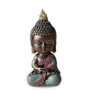  statue zen en résine verte idéale pour créer une ambiance relaxante