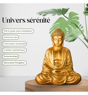  vue rapprochée sur la texture dorée et les finitions soignées de la statue