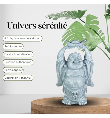 Statue Rieur Gris