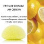 Éponge Konjac pour visage au citron zéro déchet
