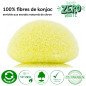 Éponge Konjac pour visage au citron zéro déchet