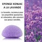 Éponge Konjac pour visage à la lavande zéro déchet