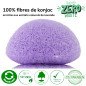 Éponge Konjac pour visage à la lavande zéro déchet