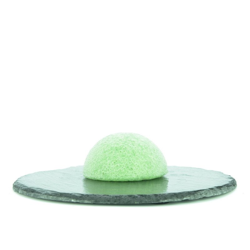 Éponge Konjac pour visage au thé vert zéro déchet