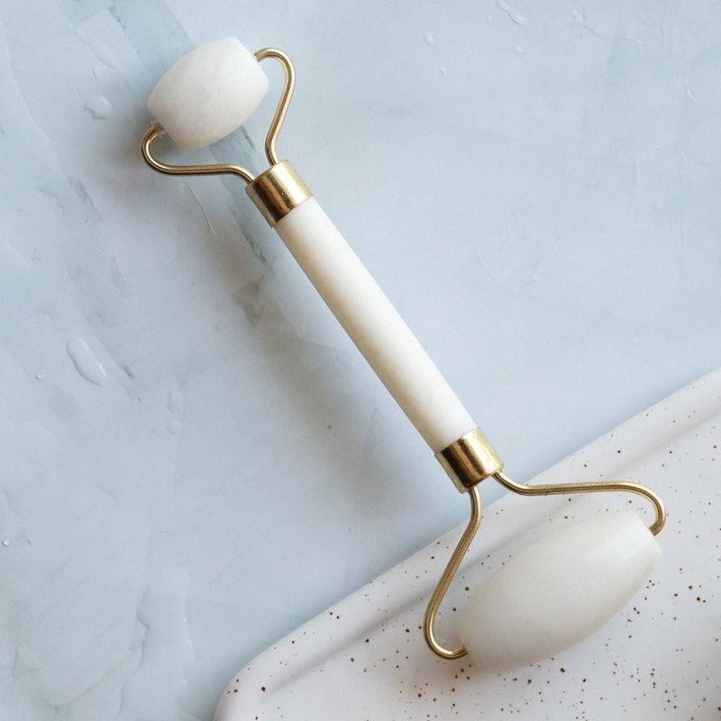 2 rouleaux pour visage en pierre de jade blanc 2 rouleaux pour visage en pierre de jade blanc
