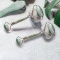2 rouleaux masseur en pierre de jade vert