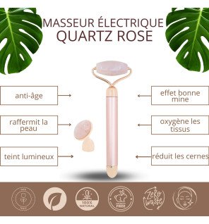 main féminine utilisant le masseur visage électrique sur la joue pour un massage relaxant