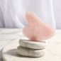 Gua sha en quartz rose