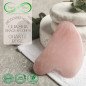 Gua sha en quartz rose