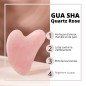 Gua sha en quartz rose