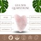 Gua sha en quartz rose