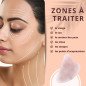 Gua sha en quartz rose