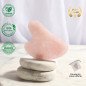 Gua sha en quartz rose