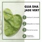 Gua Sha en pierre de jade vert