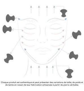 gros plan sur la pierre de quartz rose polie du gua sha