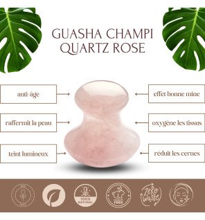 massage du visage avec un gua sha champignon pour raffermir la peau