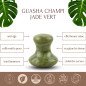 Champi Gua Sha en pierre de jade vert Champi Gua Sha en pierre de jade vert