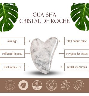 rituel bien-être avec gua sha posé à côté d’une bougie allumée
