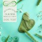 Kit Gua Sha en pierre de jade vert et masque yeux thermoconfort