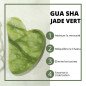 Kit Gua Sha en pierre de jade vert et masque yeux thermoconfort