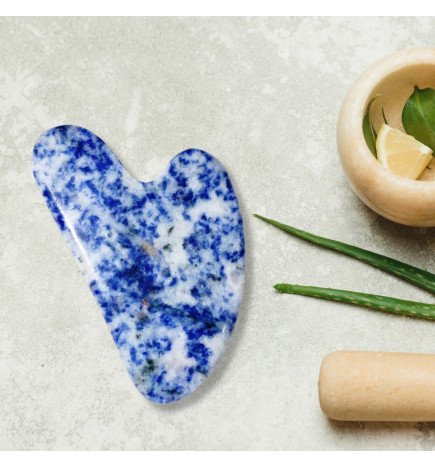 Gua Sha en sodalite bleue