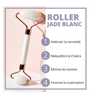 gros plan sur la texture lisse du masseur roller en jade