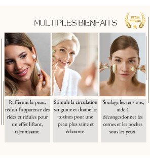 ambiance spa avec masseur roller en pierre blanche