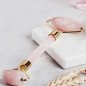 Masseur roller visage en quartz rose Masseur roller visage en quartz rose