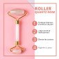 Masseur roller visage en quartz rose Masseur roller visage en quartz rose