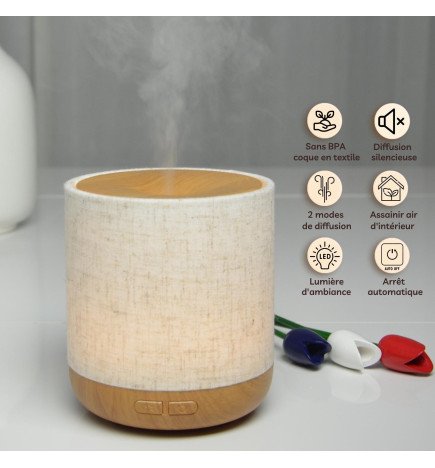 Diffuseur ultrasonique Alesia + 3 huiles essentielles Hiver