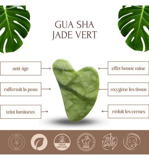 rouleau de jade vert pour massage facial et détente quotidienne