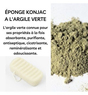 éponge konjac naturelle pour nettoyer et illuminer le teint