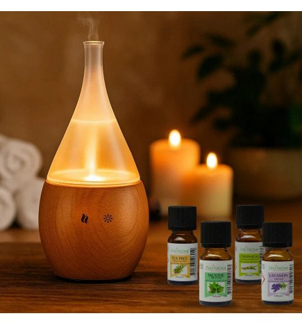 Diffuseur en bois Bolea + 4 huiles essentielles indispensables