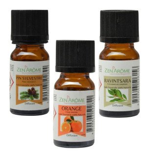 diffuseur de chaleur douce en verre illuminé dans une chambre à la décoration zen