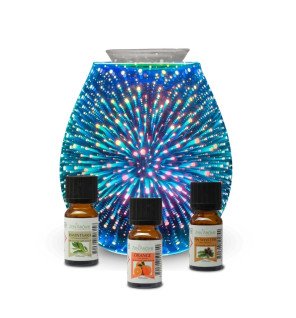 ensemble diffuseur et huiles essentielles présenté dans un intérieur moderne et épuré