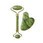 Duo Gua Sha jade vert + Roller masseur jade vert