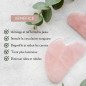 Duo Gua Sha quartz rose + Roller masseur quartz rose