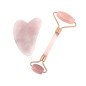 Duo Gua Sha quartz rose + Roller masseur quartz rose