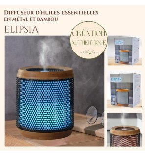 diffuseur elipsia et huiles essentielles sport dans une pièce lumineuse à la décoration zen