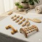 Essentiel Massage - Coffret 4 accessoires de massage en bois naturel Essentiel Massage - Coffret 4 accessoires de massage en bois naturel