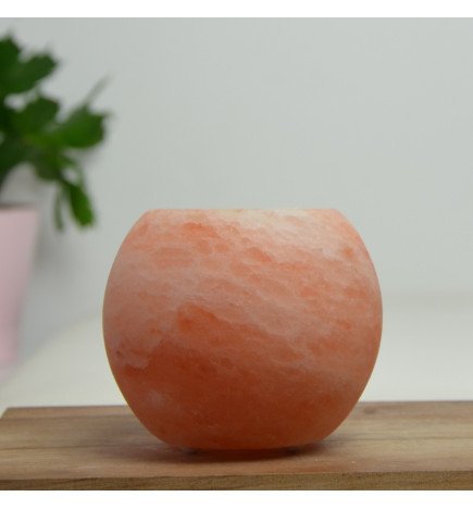 Bougeoir sel d'Himalaya cristal sphère 900g