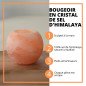 Bougeoir sel d'Himalaya cristal sphère 900g