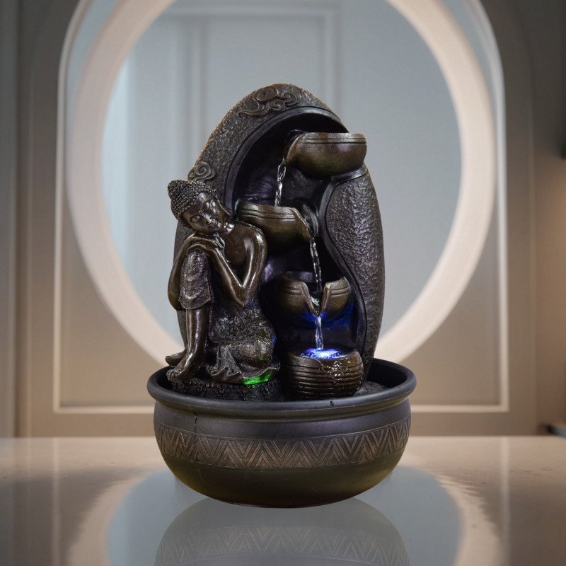 Krishna - Fontaine d'intérieur Bouddha Krishna - Fontaine d'intérieur Bouddha
